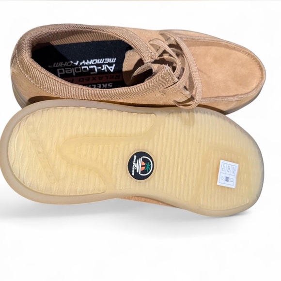 Skechers Tan Sneakers with Suede Finish and Moc-Toe Design - Picture 3 of 7